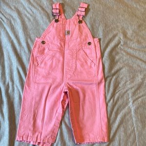 Perfect condition pink Carhartt overalls girl 9m